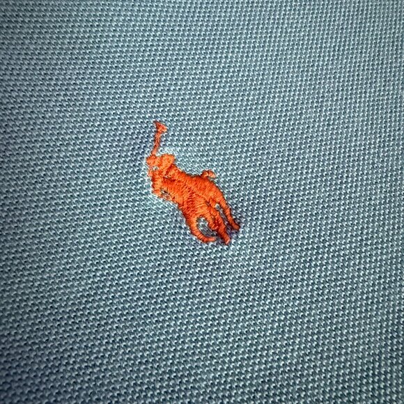 Polo Ralph Lauren Men's Light Blue with Orange Logo, Large - Picture 5 of 5